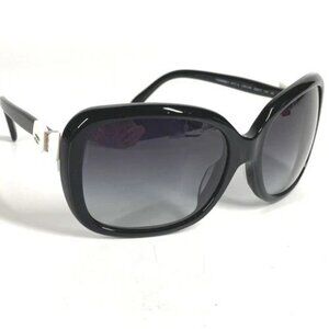 CHANEL 5171-A Ribbon CC Mark logo eyewear glasses sunglasses Plastic Black/White
